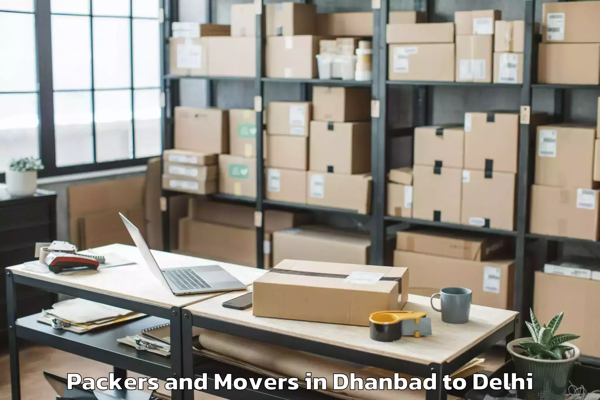 Book Dhanbad to D Mall Pitampura Packers And Movers Online